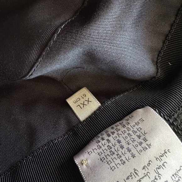 NWT GUCCI GG MONOGRAM LOGO BUCKET HAT MADE IN ITALY 760144 SZ XXL BLACK LOGO - Picture 8 of 9